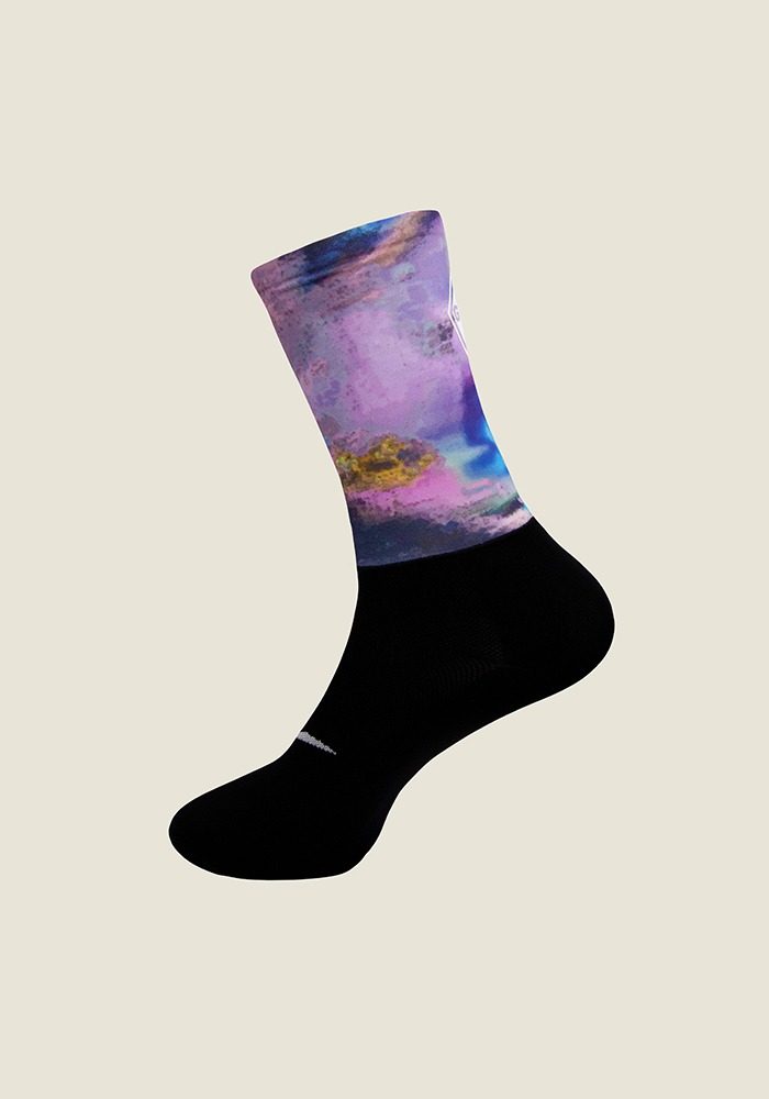 Calcetines running y trail running Unisex , color1 Negro/Lila